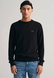 Gant Strickpullover R-Neck COTTON PIQUE C-NECK Schwarz/Dunkelblau/Braun/Dunkelrot