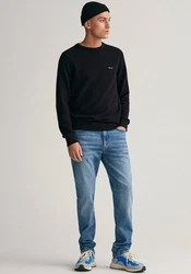 Gant Strickpullover R-Neck COTTON PIQUE C-NECK Schwarz/Dunkelblau/Braun/Dunkelrot