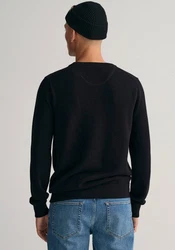 Gant Strickpullover R-Neck COTTON PIQUE C-NECK Schwarz/Dunkelblau/Braun/Dunkelrot