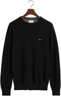 Gant Strickpullover R-Neck COTTON PIQUE C-NECK Schwarz/Dunkelblau/Braun/Dunkelrot