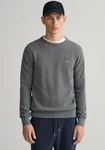 Gant Strickpullover R-Neck COTTON PIQUE C-NECK graumeliert/grau