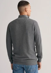 Gant Troyer COTTON PIQUE HALF ZIP Dunkelgrau/Grau