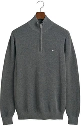 Gant Troyer COTTON PIQUE HALF ZIP Dunkelgrau/Grau