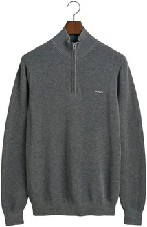 Gant Troyer COTTON PIQUE HALF ZIP Dunkelgrau/Grau Gant Troyer COTTON PIQUE HALF ZIP Dunkelgrau/Grau