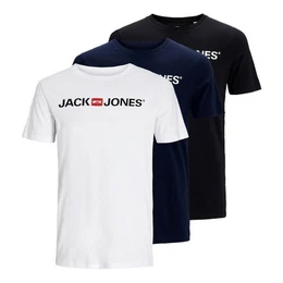 T-Shirt Corp Logo Tee SS Crew Neck 3PK mit groem Marken-Logo Druck