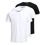 Jack & Jones T-Shirt JJEORGANIC BASIC 3er PACK Weiß/Dunkelblau/Schwarz