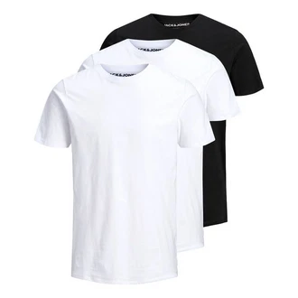 Jack & Jones T-Shirt JJEORGANIC BASIC 3er PACK Weiß/Dunkelblau/Schwarz