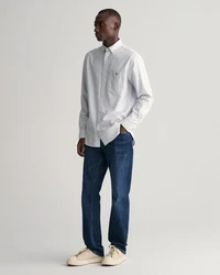 Gant Langarmhemd Regular Fit Oxford Hemd blau