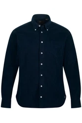 JP1880 Businesshemd Cordhemd Langarm Buttondown Kragen Modern Fit Dunkelblau/Hellblau