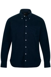 JP1880 Businesshemd Cordhemd Langarm Buttondown Kragen Modern Fit Dunkelblau/Hellblau