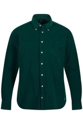 JP1880 Businesshemd Cordhemd Langarm Buttondown Kragen Modern Fit Dunkelgrün/Grün