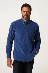 JP1880 Businesshemd Cordhemd Langarm Buttondown Kragen Modern Fit Dunkelblau/Blau