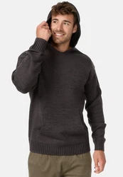 Indicode Strickpullover INLedger Dunkelgrau/Schwarz/Grau