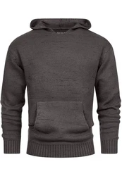 Indicode Strickpullover INLedger Dunkelgrau/Schwarz/Grau