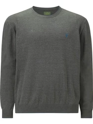 Charles Colby Strickpullover EARL ARCHIE Dunkelgrau/Grau/Braun/Hellgrau