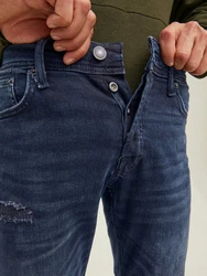 Jack & Jones 5-Pocket-Jeans Slim-Fit Glenn dunkel-blau