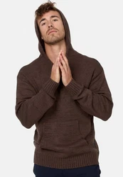 Indicode Strickpullover INLedger Dunkelbraun/Dunkelrot/Braun
