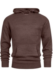 Indicode Strickpullover INLedger Dunkelbraun/Dunkelrot/Braun