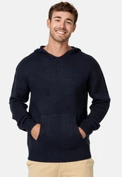 Indicode Strickpullover INLedger Hellblau/Dunkelblau