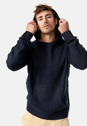 Indicode Strickpullover INLedger Hellblau/Dunkelblau