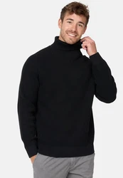 Indicode Strickpullover INHarlan Schwarz/Dunkelgrau