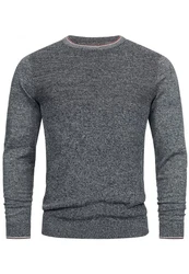 Indicode Strickpullover INReign Dunkelblau/Dunkelgrau/Grau/Hellgrau