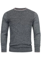 Indicode Strickpullover INReign Dunkelblau/Dunkelgrau/Grau/Hellgrau