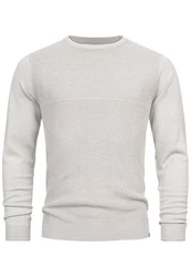 Indicode Strickpullover INReign Grau/Hellgrau