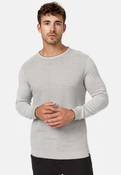 Indicode Strickpullover INReign Grau/Hellgrau