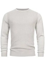 Indicode Strickpullover INReign Grau/Hellgrau
