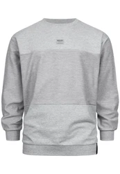 Indicode Strickpullover INBridge Grau/Hellgrau