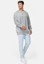 Indicode Strickpullover INBridge Grau/Hellgrau