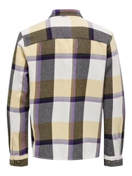 ONLY & SONS Langarmhemd Holzfäller Hemd Twill Overshirt ONSMAR 6105 Beige