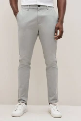 Next Chinohose Straight Fit mit Stretch Hellgrau/Grau