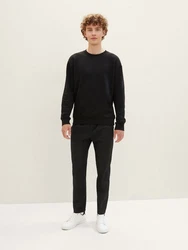TOM TAILOR DENIM Hose Chinohose Relaxed Tapered mit Stretchbund 