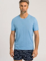 Hanro T-Shirt Living Shirts Blau/Hellblau