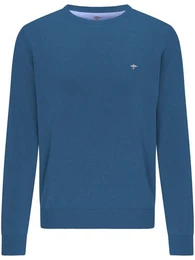 Strickpullover Langarmpullover (1-tlg) mit Logostickerei