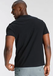 DELMAO Rundhalsshirt Regular Fit Dunkelblau/Schwarz