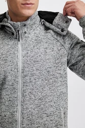Indicode Fleecejacke IDChillingworth Hellgrau/Grau/Dunkelgrau