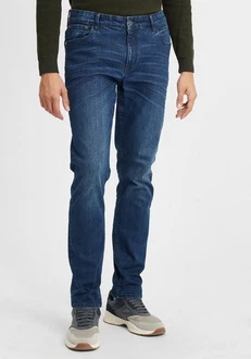 Solid 5-Pocket Jeans SDFynn Slim Fit Jeans Hose (700033) Dunkelblau/Blau