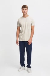 !Solid T-Shirt Rock Khaki/Weiß