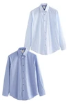 Next Bandeau-Bikini-Top T-Shirts mit Zierband 2er-Pack Hellblau/Blau/Dunkelblau