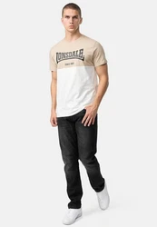 Lonsdale T-Shirt SANDSCOVE Khaki/Beige/Gelb/Braun/Weiß