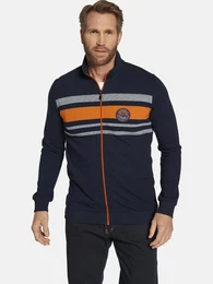 Sweatjacke HEELKO mit Stehkragen in Rippstrick