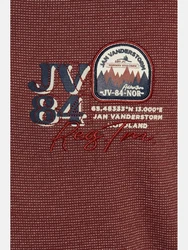 Jan Vanderstorm Sweatshirt BIRKIR Dunkelrot/Rot/Bordeaux/Braun