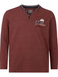 Jan Vanderstorm Sweatshirt BIRKIR Dunkelrot/Rot/Bordeaux/Braun