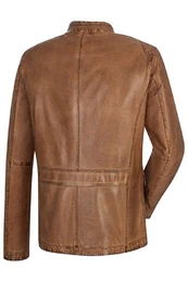 Lederjacke Cosby lngere Herrenjacke mit Knopfleiste aus Lammnappa Leder