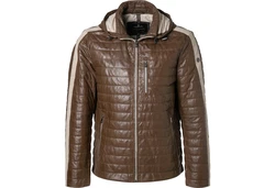 Milestone Jacke Brento Herren Steppjacke Dunkelbraun/Braun/Dunkelgrün/Khaki