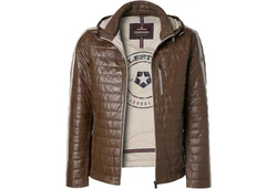 Milestone Jacke Brento Herren Steppjacke Dunkelbraun/Braun/Dunkelgrün/Khaki