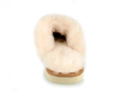 thies Hausschuh Mega Shorty Boots Braun/Beige/Creme